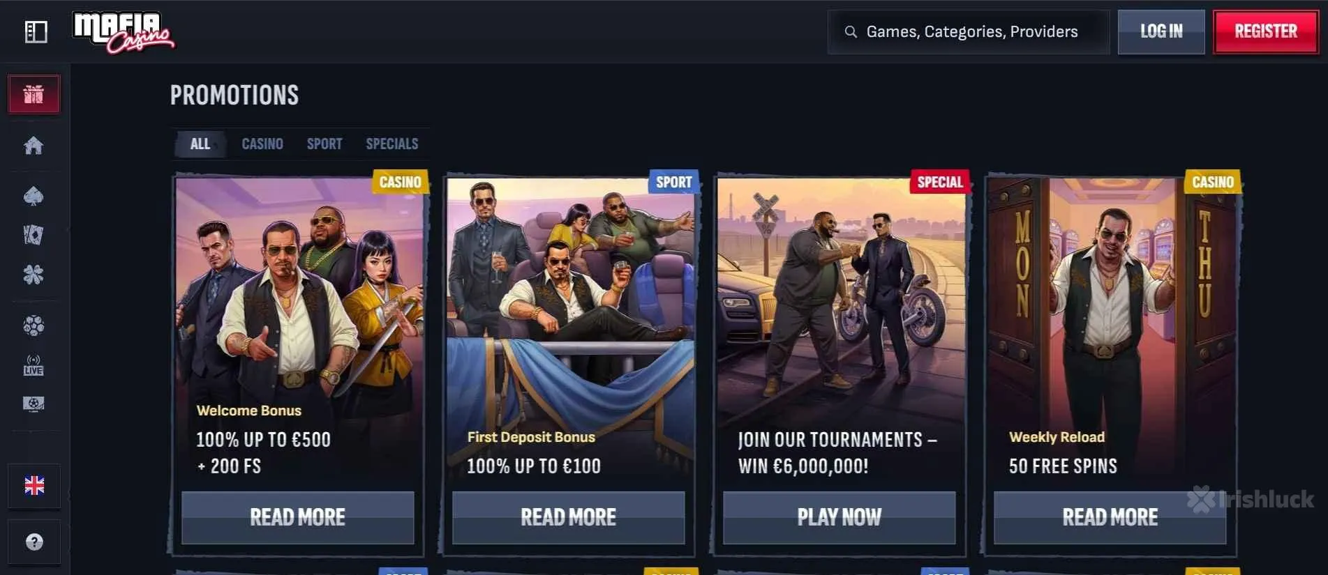 Mafia Casino - Homepage
