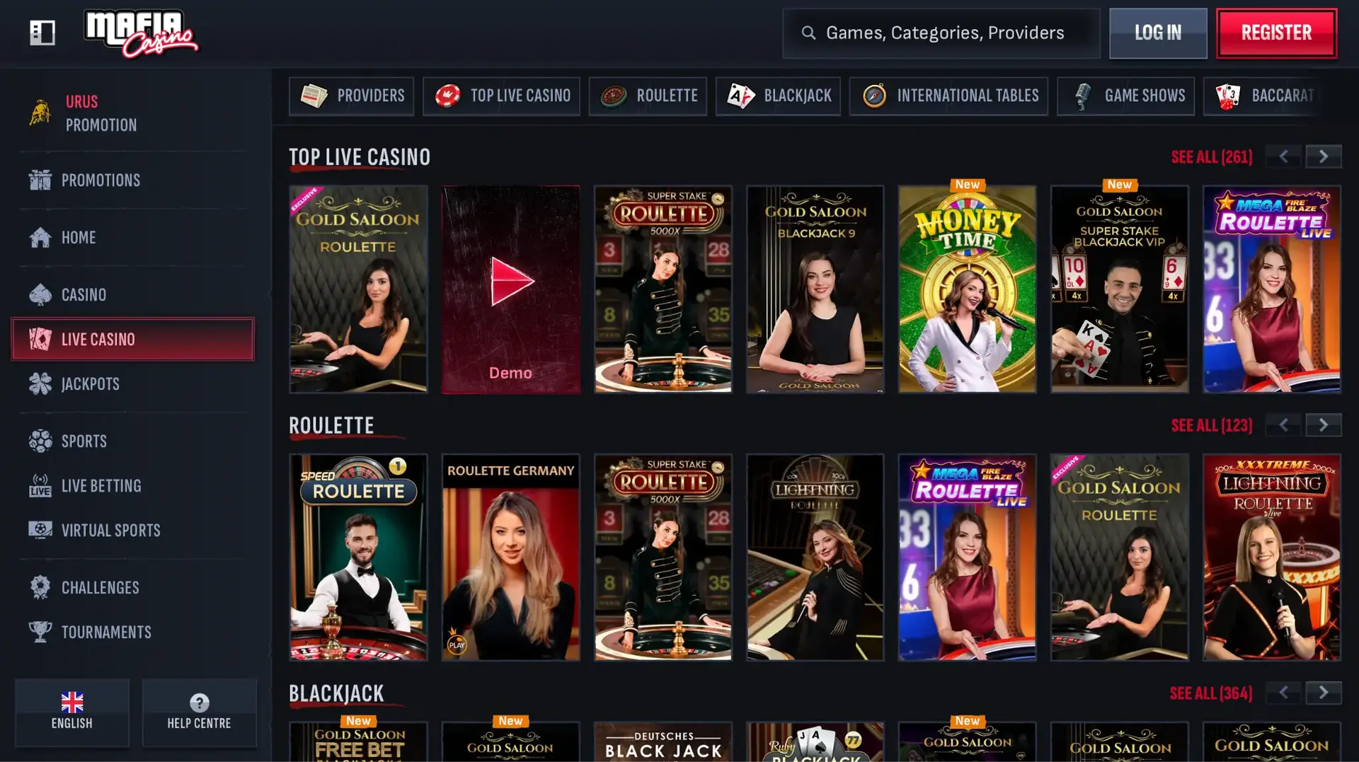 Mafia Casino - Sezione Slot
